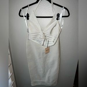 Superdown 2-piece skirt and halter crop top-white size S-NWT